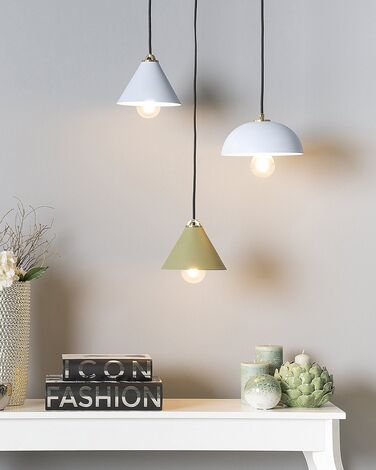 Metal Pendant Lamp Blue ARAGON