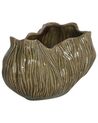 Stoneware Flower Vase 20 cm Green WATERLILIES_935262