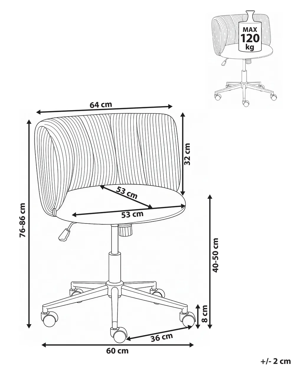 Sedia da scrivania PELORA Bouclé Bianco_1085764