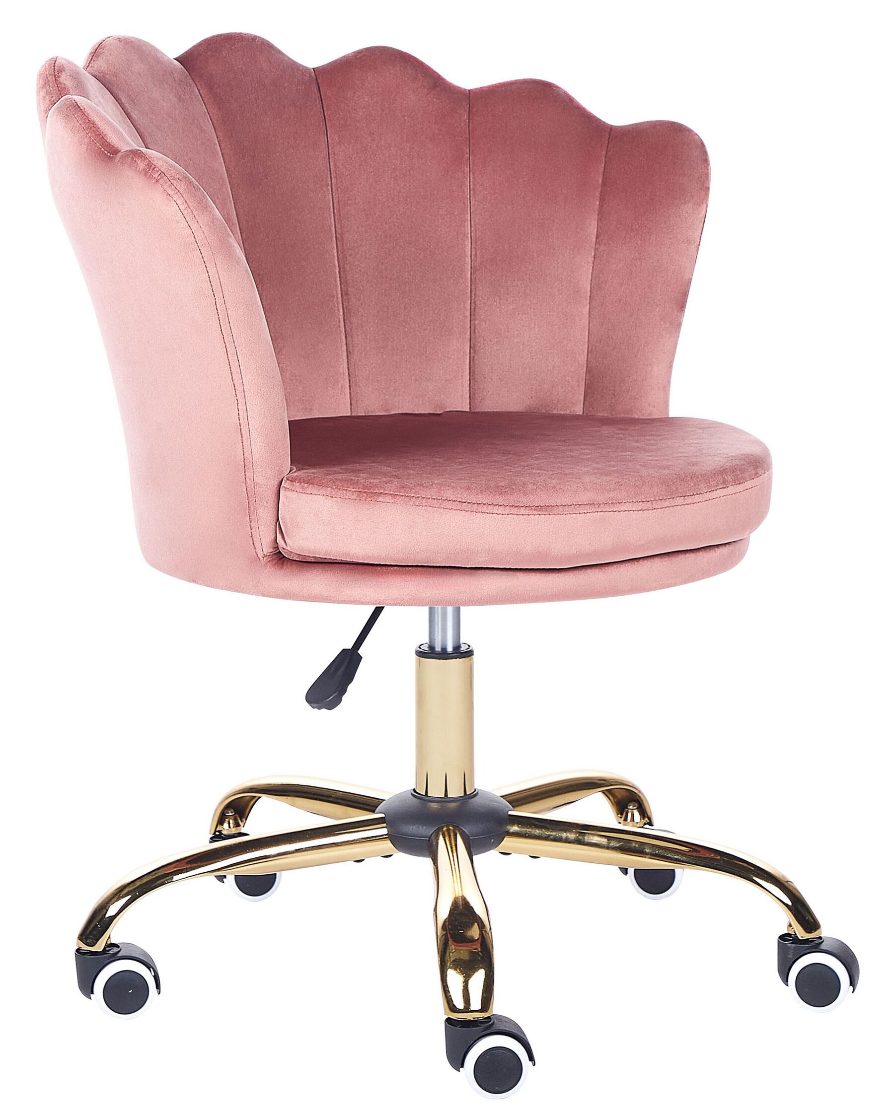 Sametová kancelářská židle růžová MONTICELLO II_851719
