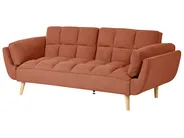 Divano letto 3 posti ASBY Tessuto Arancione_1079514