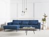 Right Hand Fabric Corner Sofa Blue FLAM_934591