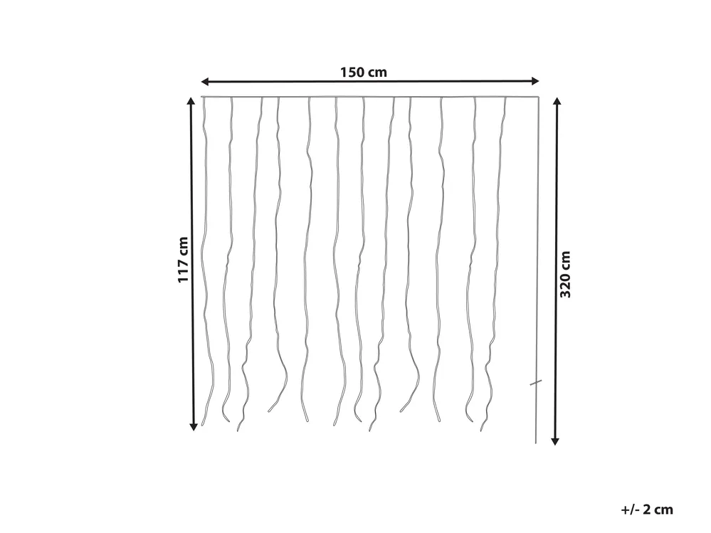 Luci a cascata Smart LED con App KULUSUK 150 x 320 cm Multicolore_883559
