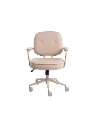 Chaise de bureau PARAMUS Cuir PU Beige_1154192