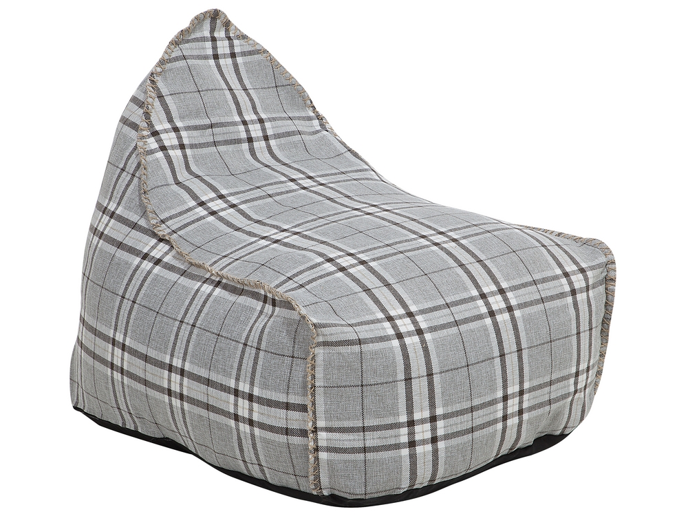 Plaid bean bag chair top