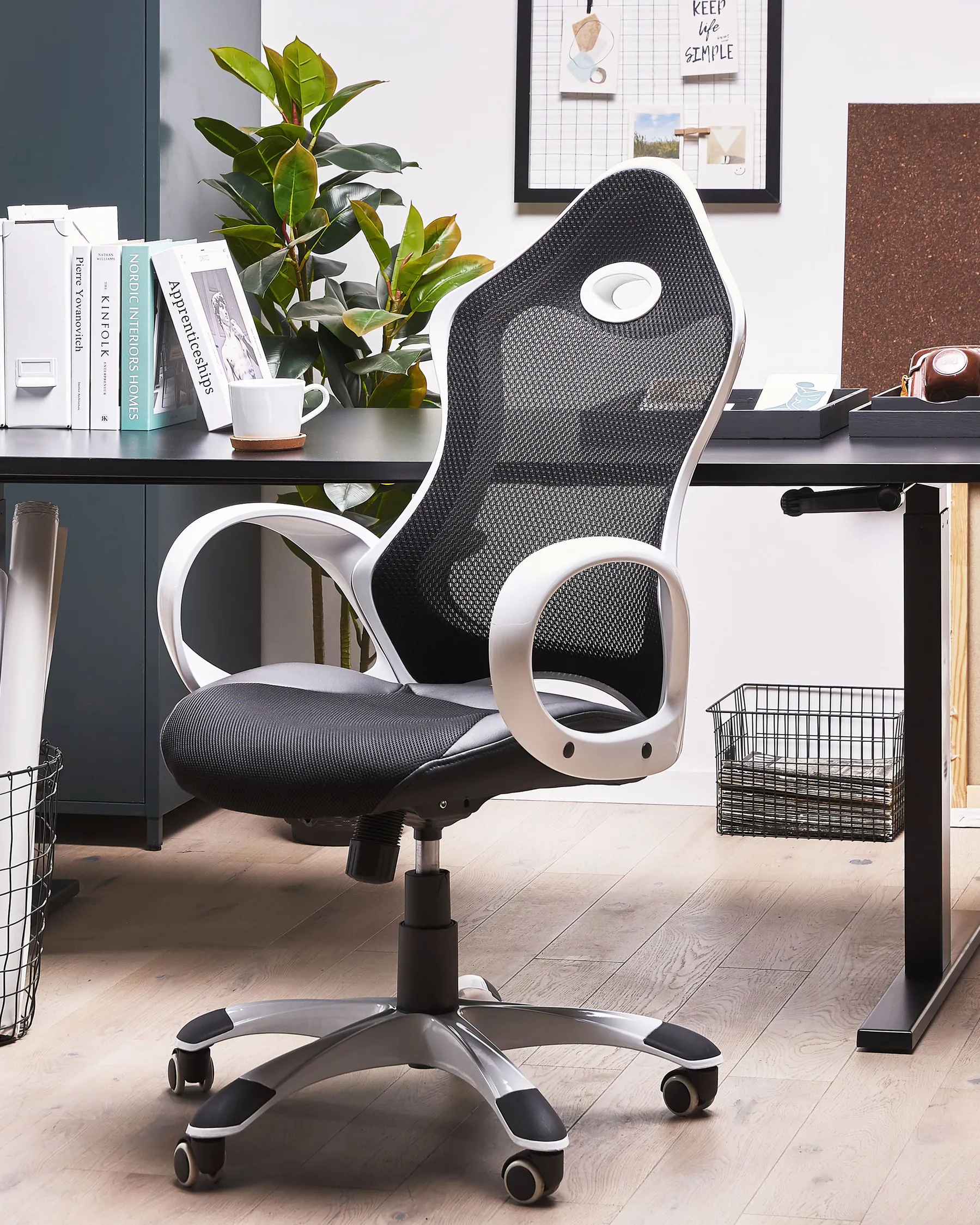 Sedia da ufficio iCHAIR Nero/Bianco_23633