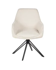 Set di 2 sedie da pranzo JODAR Tessuto Beige chiaro_945716