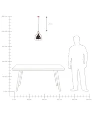 Lampadario TRESA Metallo Nero_741218