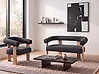 Living Room Set ILBRO Boucle Black/ Light Brown