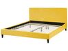 Bed fluweel geel 160 x 200 cm FITOU_875272