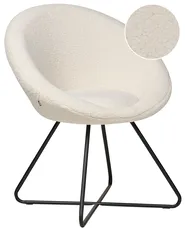 Sedia da pranzo FLOBY II Bouclé Bianco sporco_886118