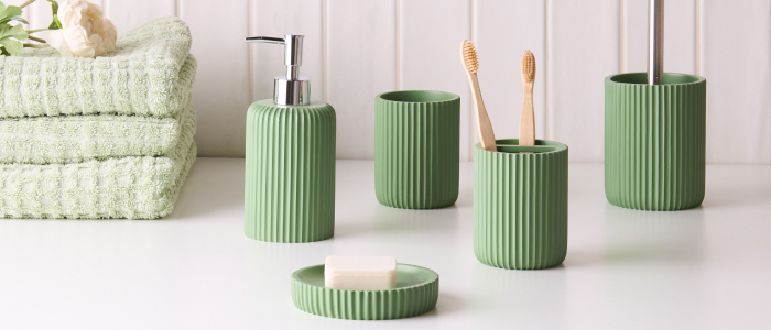 Creativefine Set Di Accessori Da Bagno Moderno In Legno, Set Di Accessori Da Bagno, 3 Pezzi, Dispenser Di Sapone, Portasapone E Portaspazzolino : Amazon.it: Casa E Cucina
