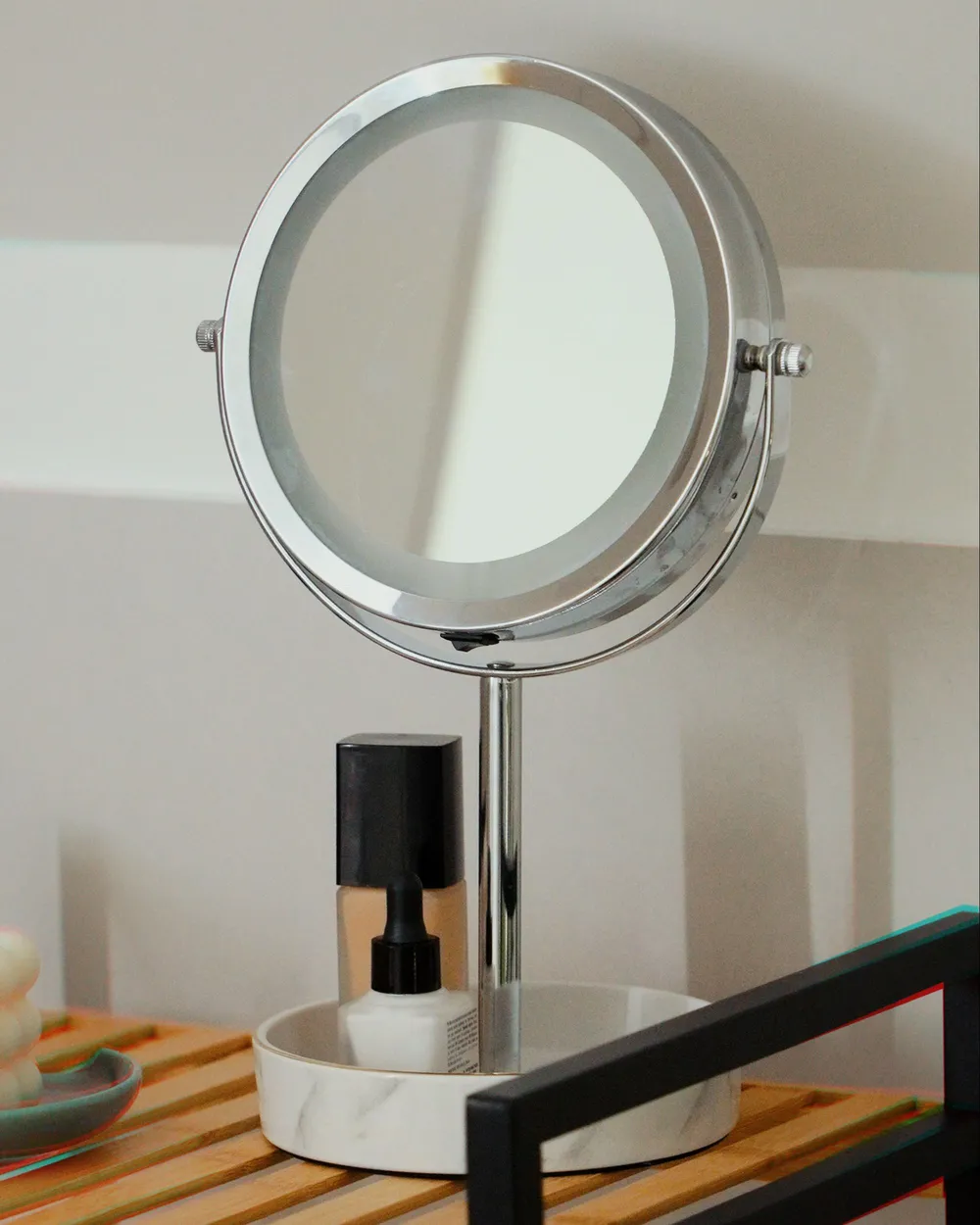 Specchio per make-up LED SAVOIE Bianco/Argento_1082629