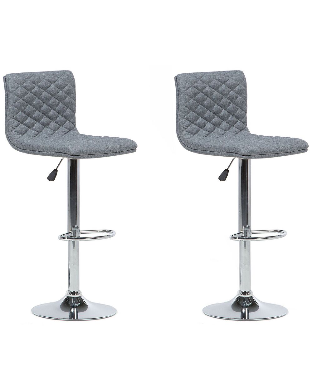Swivel Stool Swivel Set of 2 Grey ORLANDO Beliani.cz