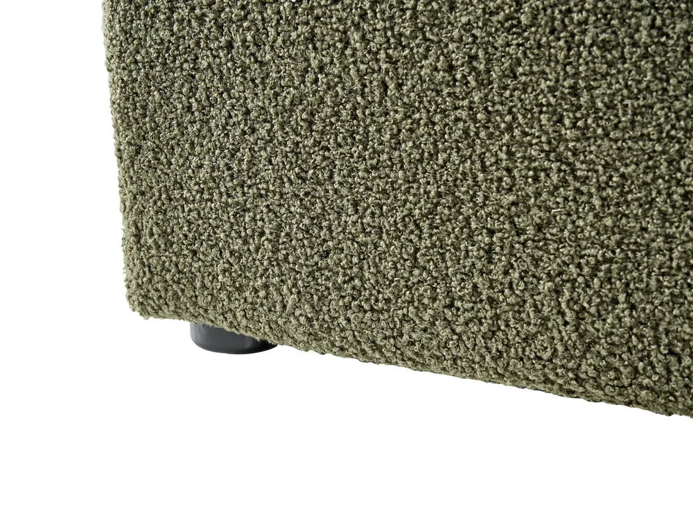 Ottoman Bed without Headboard DINAN Boucle Dark Green 90 x 200 cm (EU Single)_992096