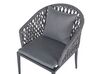 4 Seater Metal Garden Dining Set Grey LIPARI_808195