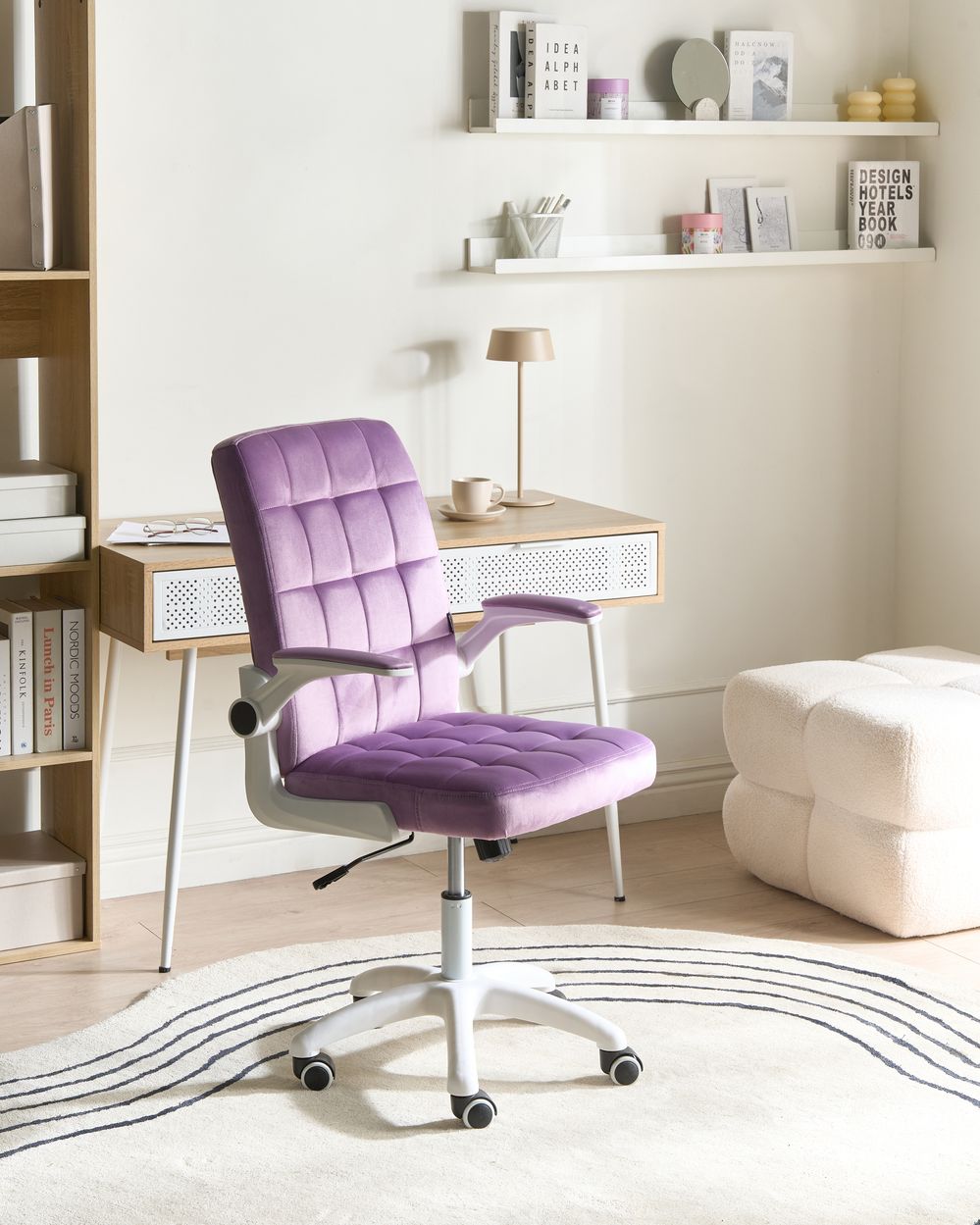 Bürostuhl DANDY Samtstoff Violett