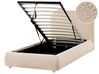 Ottoman Bed BLAGNAC Boucle Beige 90 x 200 cm (EU Single)