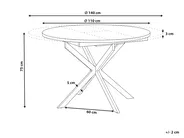 Extending Dining Table FRIONA Dark Brown 110/140 cm 110 cm_961994