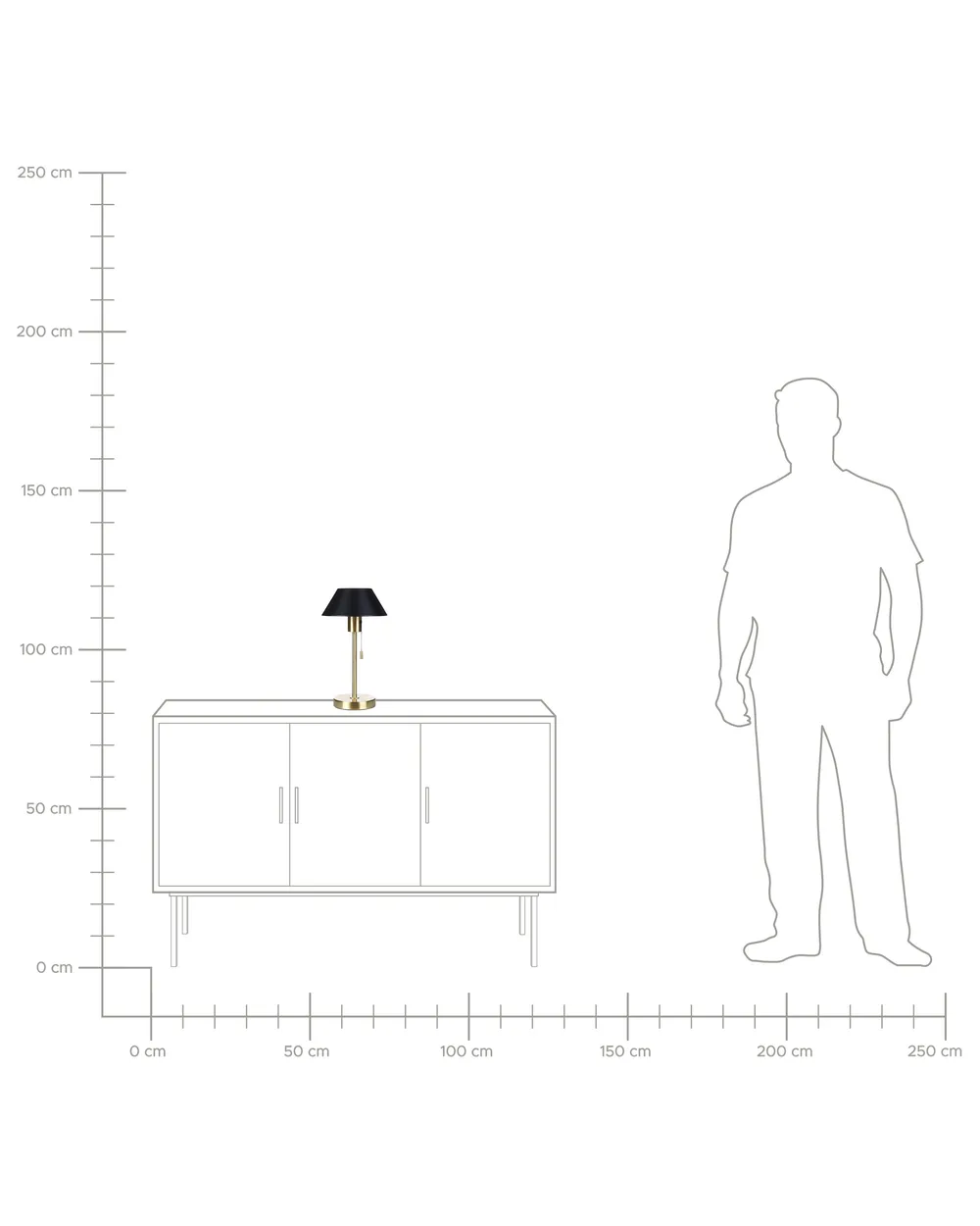 Lampada da tavolo CAPARO Metallo Nero/Oro_860350
