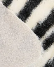 Tappeto in pelliccia sintetica NAMBUNG Bianco Nero 60 x 90 cm_790211