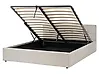 Ottoman Bed LAURESSES Fabric Taupe 160 x 200 cm (EU King Size)