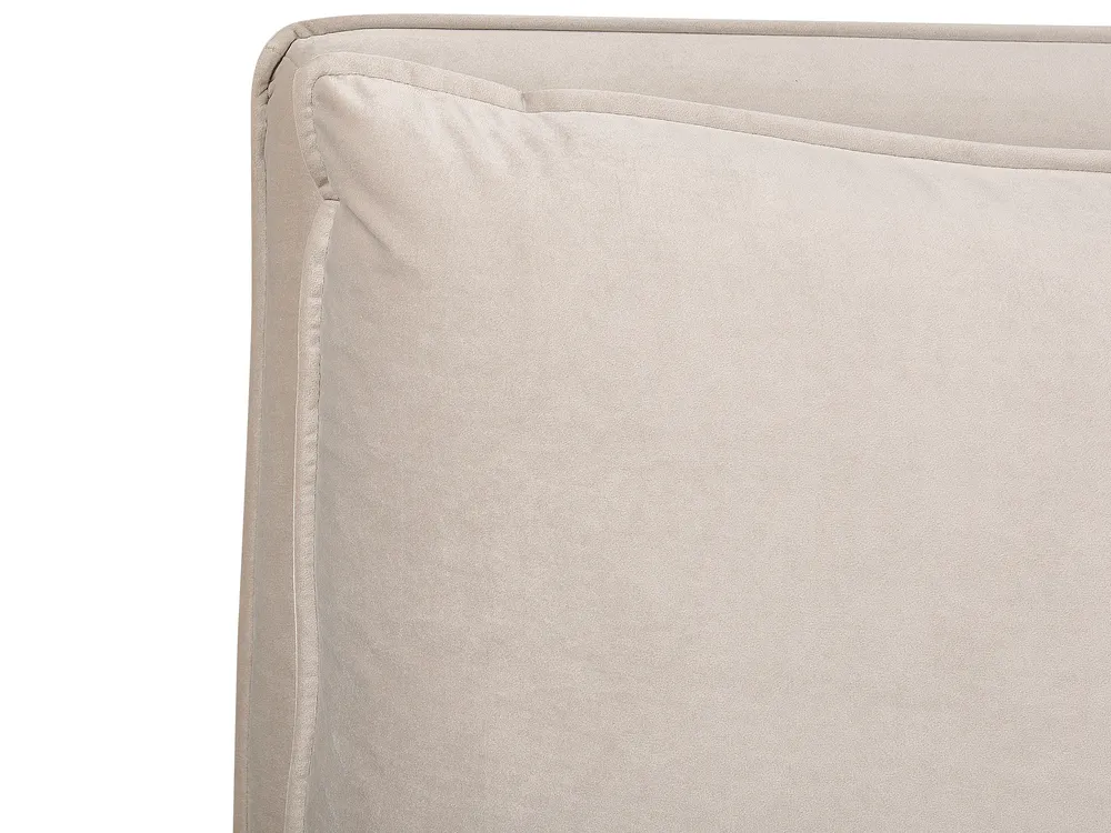 Bed Velvet BAJONNA 160 x 200 cm (EU King Size) Taupe_1009637