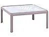 Stolik kawowy ogrodowy FERRETTI 69 cm 69 cm Beżowoszary