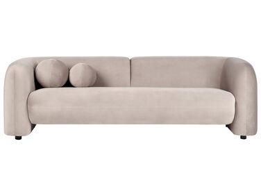 3-istuttava sohva sametti ruskeanharmaa LEIREN