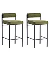 Set of 2 Bar Chairs AMAYA Green