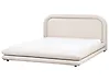 Bed Faux Linen LAVARDENS 180 x 200 cm (EU Super King) Light Beige