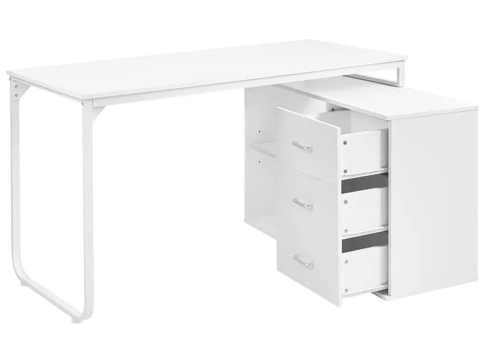 Corner Desk SOGNE 140 cm 100 cm White_1054791