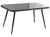 Garden Dining Table LIPARI 140 cm 80 cm Glass Grey