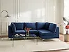 Modular Corner Sofa 4 Seater EVJA Velvet Navy Blue Left Hand