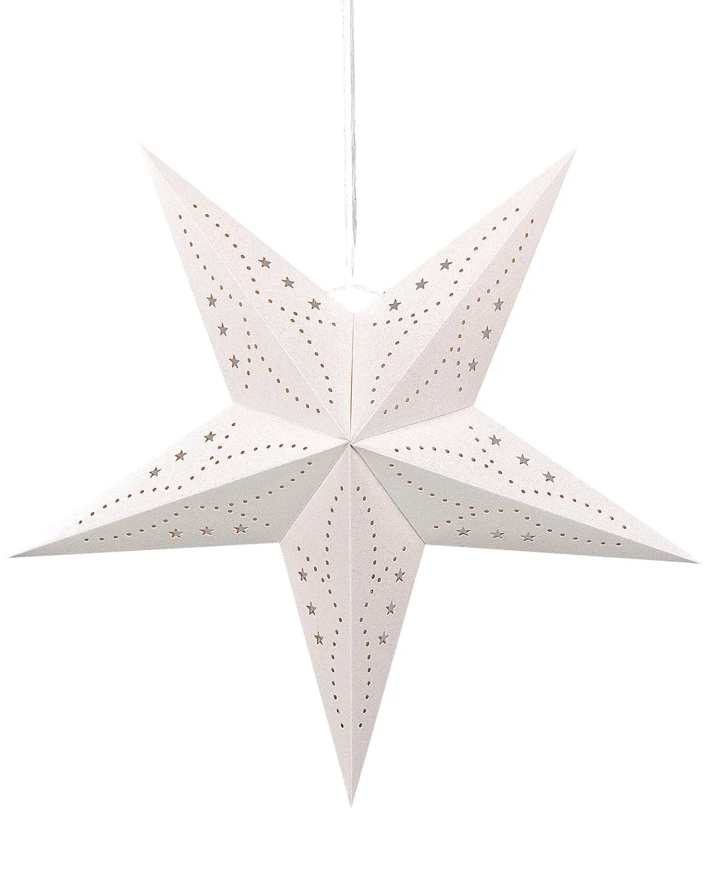 Zestaw 2 dekoracji wiszących LED MOTTI 60 cm Gwiazda Biały_835502
