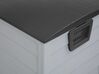Garden Storage Box 112 x 50 cm Grey with Black LOCARNO_812122