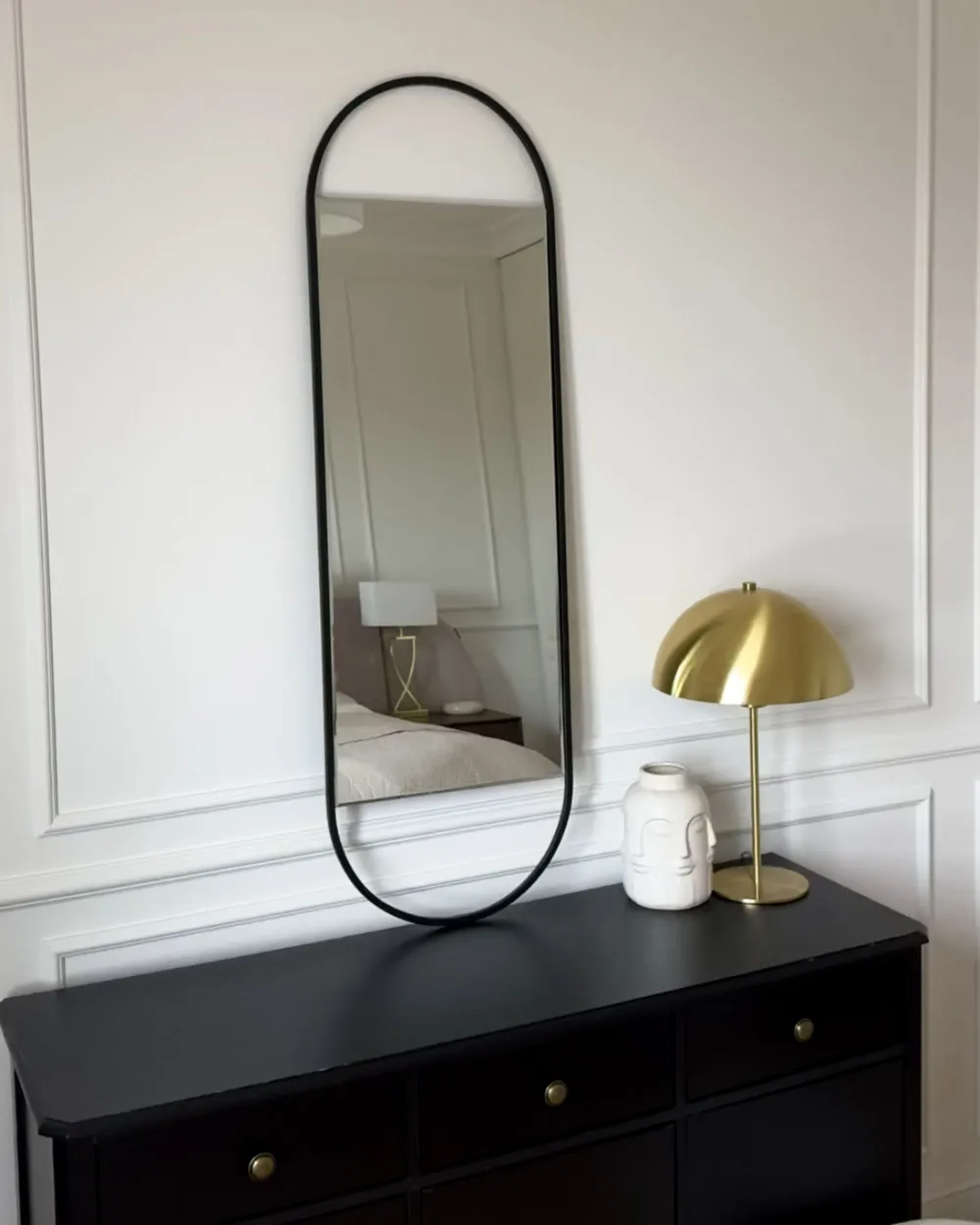 Wall Mirror VALLERY 40 cm 120 cm Metal Black_979811