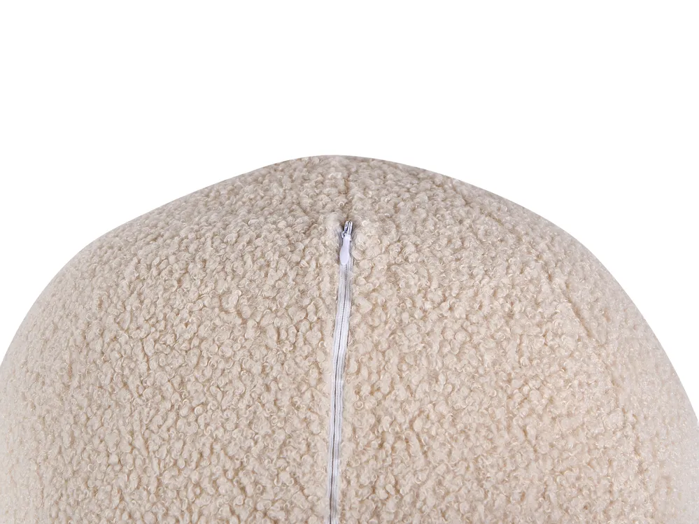 Divano letto 2 posti DOROTEA Bouclé Beige_1071515