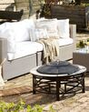 Lounge Set Rattan taupe 8-Sitzer modular Auflagen cremeweiss MAESTRO II_763817