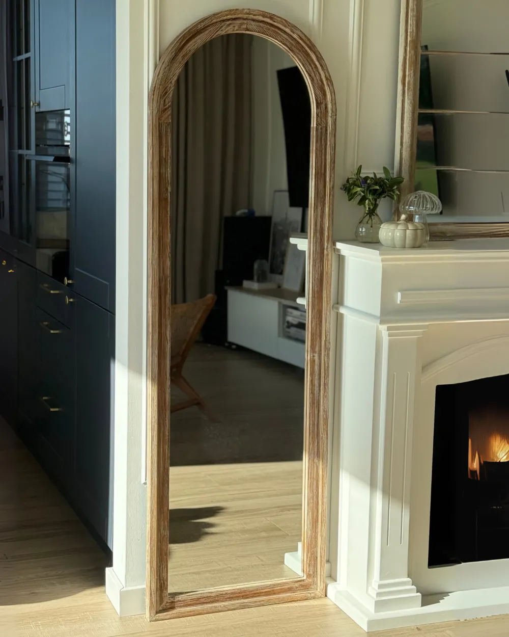 Specchio COIGNY 55 cm 170 cm Legno di abete Marrone chiaro_1019909