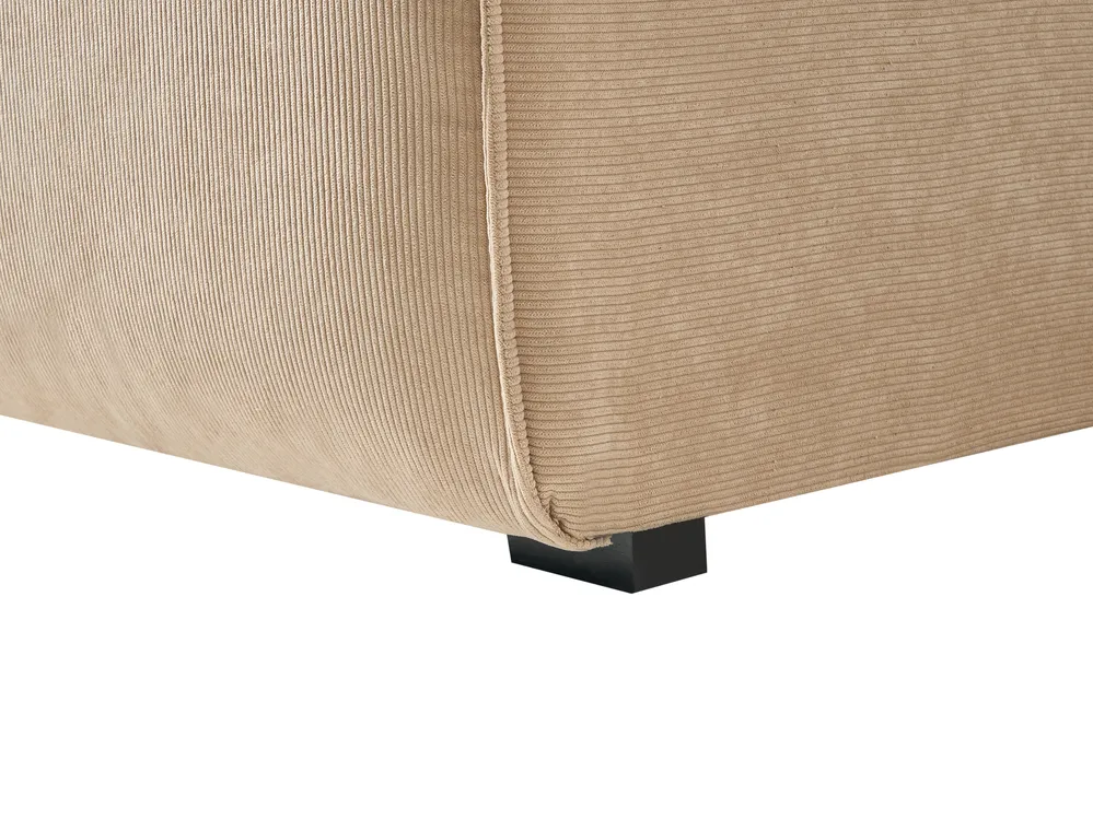 Corner Sofa 3 Seater DOLVA Corduroy Beige Right Hand_984482
