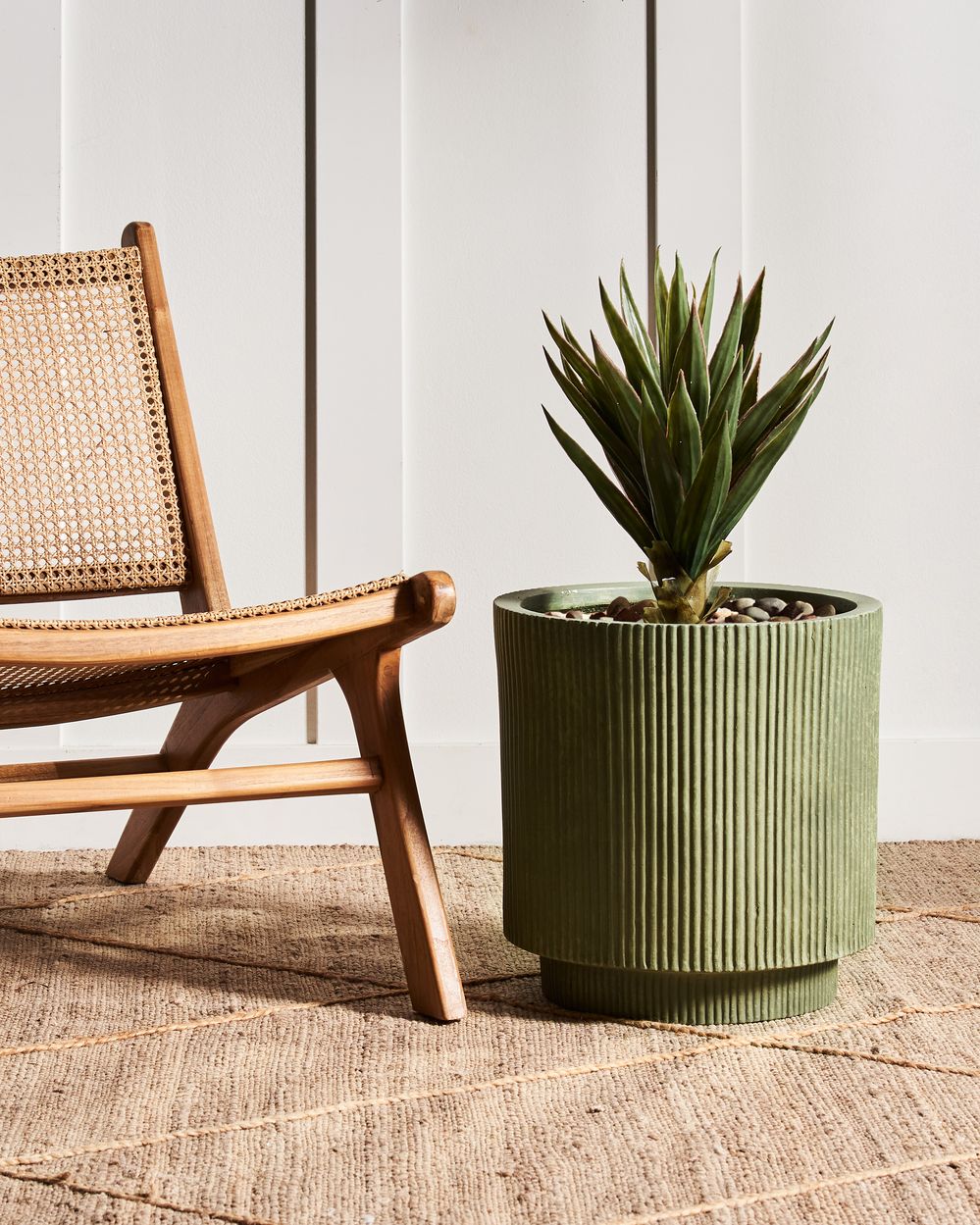 Plant Pot DARIA 37 cm Olive Green
