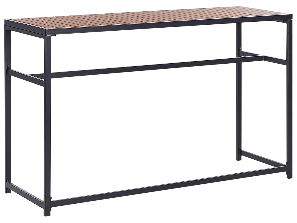 Stolik ogrodowy barowy AVETRANA 150 cm 50 cm Czarny_933373