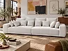 Sofa 4 Seater TORPO Fabric Light Beige