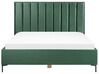 3 Piece Bedroom Set Velvet EU Super King Size Dark Green SEZANNE_892558