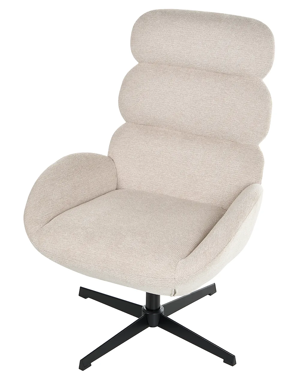 Swivel Armchair AALBORG Fabric Light Beige_1165177