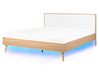  Dřevěná postel LED světle hnědá 160 x 200 cm SERRIS_748228