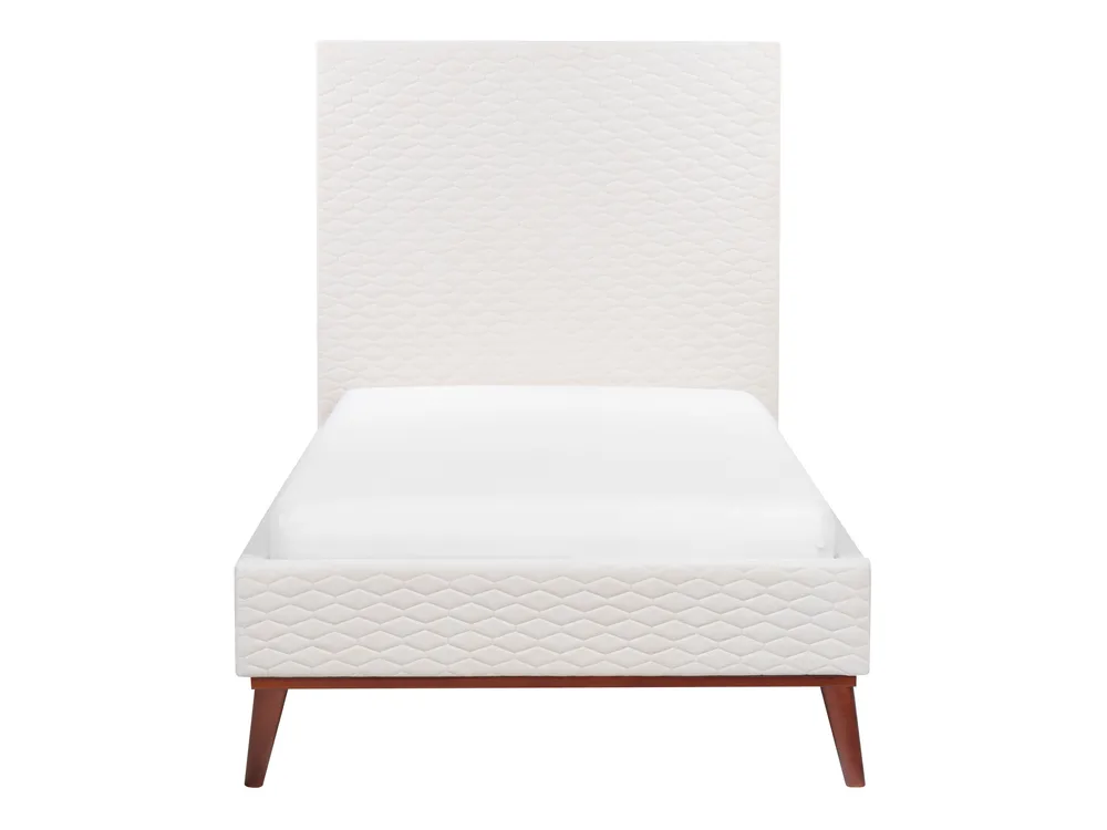 Bed Velvet BAYONNE 90 x 200 cm (EU Single) Off-White_901307