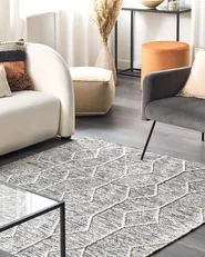 Rug EDREMIT Grey 140 x 200 cm Cotton_802989