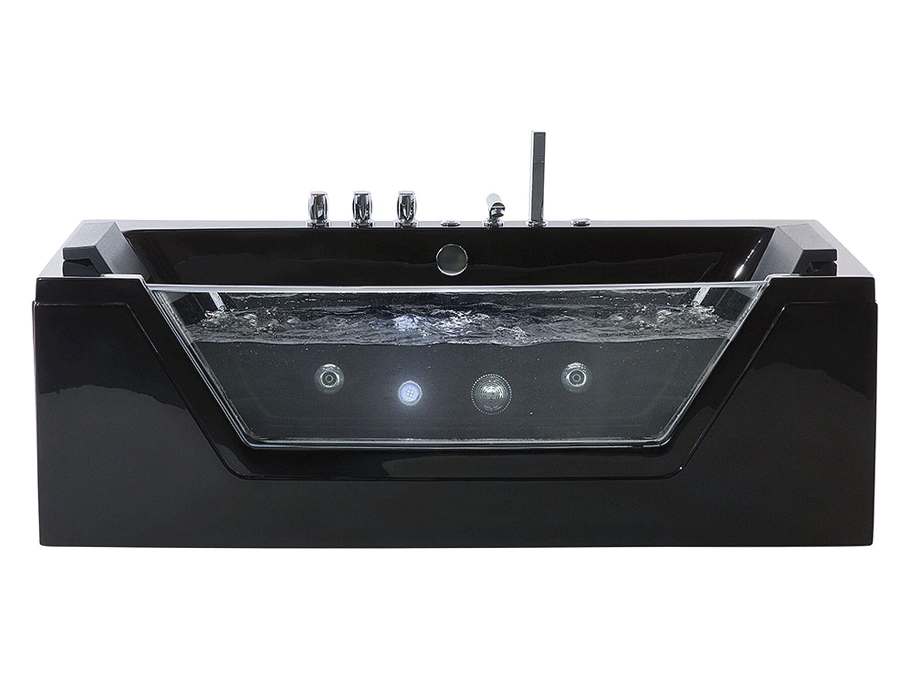 Banheira de hidromassagem em acrílico preto com LED 153 x 71 cm SAMANA_762927